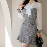 タイ付きドッキングワンピースAO1704