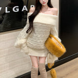 オフショルドルマンニット(2COLOR)AT1401