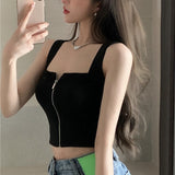 フロントジップショートサマーニット(2COLOR)AT1273