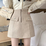 フロントジップミニスカート(2COLOR)AB1188