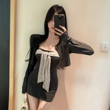 ドットリボンカーディガンセットアップAS1728