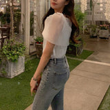 ワイドネックエアリーブラウス(2COLOR)AT1369