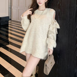 ショルダーギャザーニットAT1387