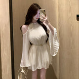 ベルトセットプリーツブラウスAT1356