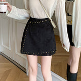 スタッズスエードスカート(2COLOR)AB1206