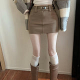 ベルト付きタイトミニスカート(2COLOR)AB1197