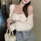 ショートボレロ付きチューブトップニット(2COLOR)AT1397