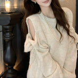 ショルダーギャザーニットAT1387