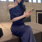 ワンショルダーラグジュアリーワンピース(3COLOR)AO1691