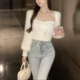 ショートボレロ付きチューブトップニット(2COLOR)AT1397