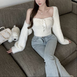 ショートボレロ付きチューブトップニット(2COLOR)AT1397