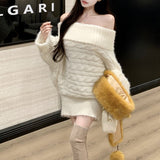 オフショルドルマンニット(2COLOR)AT1401