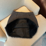 裾ファーミニスカート(3COLOR)AB1208