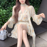 スカーフタイエアリーワンピースAO1746