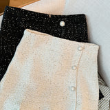 ツイードマーメイドミニスカート(2COLOR)AB1205