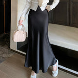 サテンマーメイドスカート(4COLOR)AB1201