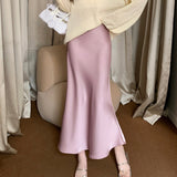 サテンマーメイドスカート(4COLOR)AB1201