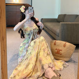 サイドカットフラワーワンピースAO1753