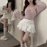 ショートボレロ付きチューブトップニット(2COLOR)AT1397