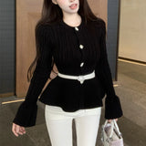 ベルト付きぺプラムニット(3COLOR)AT1346