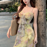 サイドカットフラワーワンピースAO1753