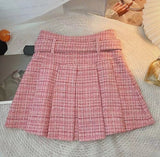 ベルト付きプリーツミニスカート(3COLOR)AB1194