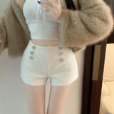 フロントビジューショートパンツ(2COLOR)AB1204