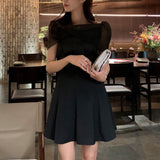 ワイドネックエアリーブラウス(2COLOR)AT1369