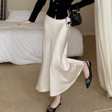 サテンマーメイドスカート(4COLOR)AB1201