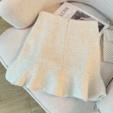 ツイードマーメイドミニスカート(2COLOR)AB1205