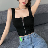 フロントジップショートサマーニット(2COLOR)AT1273