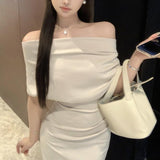 ワンショルダーラグジュアリーワンピース(3COLOR)AO1691