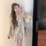 スカーフタイエアリーワンピースAO1746