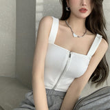 フロントジップショートサマーニット(2COLOR)AT1273