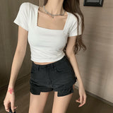 スクエアネックシンプルカットソー(3COLOR)AT1281