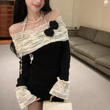 フレンチレースモノトーンワンピースAO1813