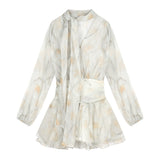 スカーフタイエアリーワンピースAO1746