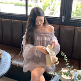 【即納】バルーンオフショルトップス(2COLOR)AT1355