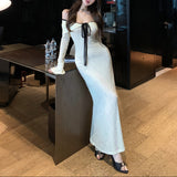 モノトーンロングワンピースAO1850