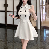 ピュアホワイトAラインワンピースAO1754