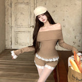 レースパッチワークセットアップAS1714