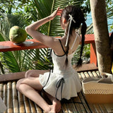 サスペンダーモノトーンスイムウェアAW1091