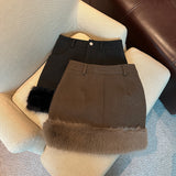 裾ファーミニスカート(3COLOR)AB1208