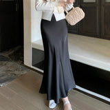 サテンマーメイドスカート(4COLOR)AB1201