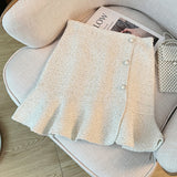 ツイードマーメイドミニスカート(2COLOR)AB1205