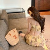 サイドカットフラワーワンピースAO1753