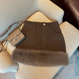 裾ファーミニスカート(3COLOR)AB1208