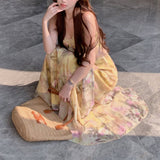 サイドカットフラワーワンピースAO1753