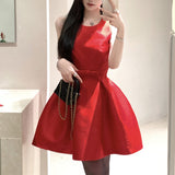 ラウンドネックAラインワンピース(3COLOR)AO1726