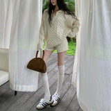 リラクシーケーブルニットセットアップ(2COLOR)AS1582